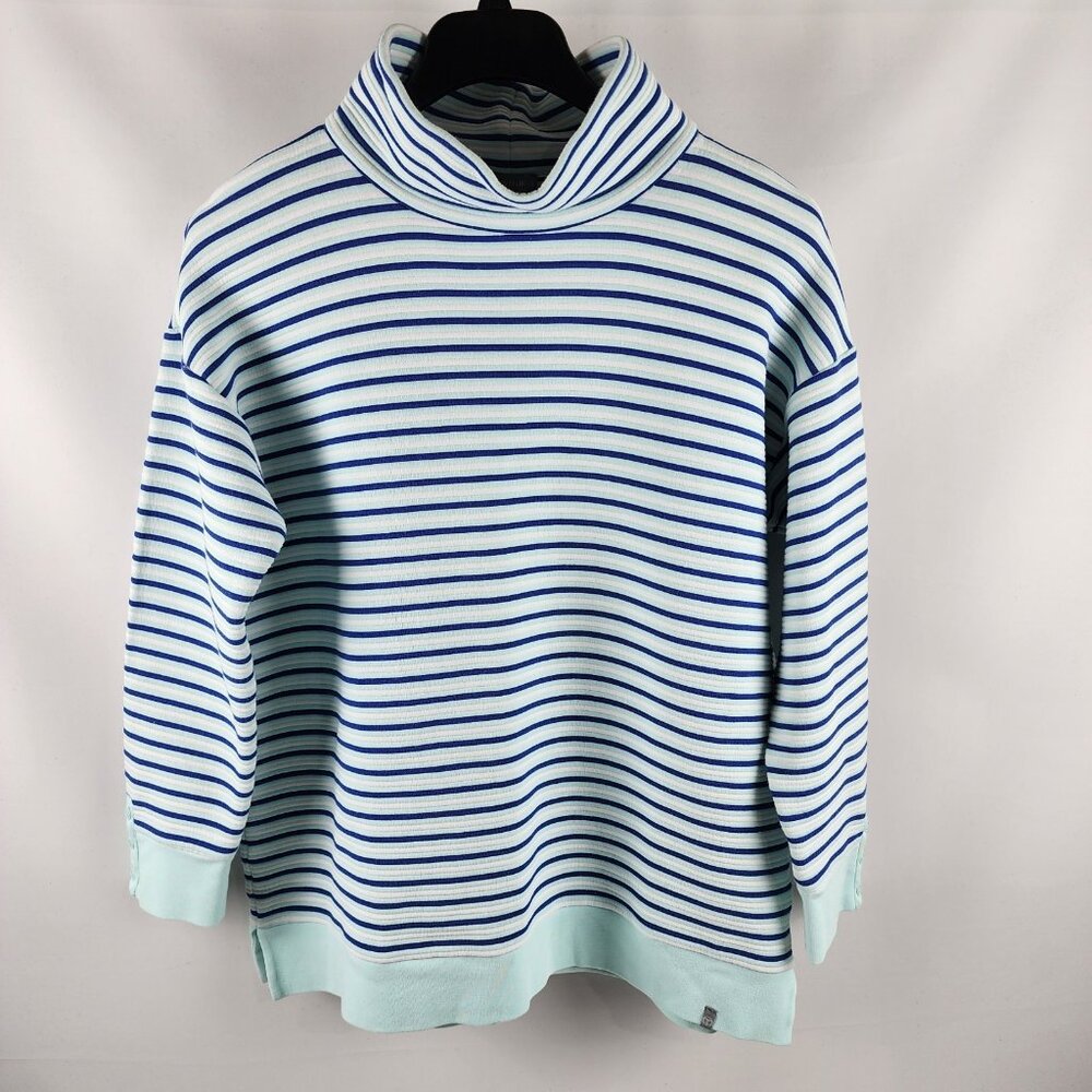 T by Talbots Shirt Mens Large Multi Striped Turtleneck Top